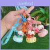Adorable Pvc Transparent Pink Sheep Keychain Cartoon Car Accessory Cute Gift