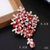 French Rhinestone Flower Brooch: Multi-color Water Drop Pendant Pin for Suit Coats