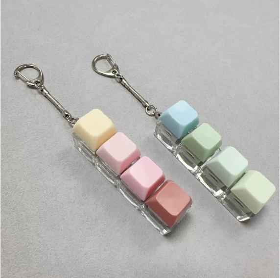 Unzip shaft body Quiet mute keycap Decompression mechanical keyboard Quiet shaft Soft keychain Unzip button