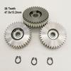 3 BUC 47.5x13.2mm Roată dințată de Oțel Pentru Motor Bicicletă Bafang G020 G060 750W/G062 1000W Motor Bicicletă Electrică Roată dințată de Nailon Set Metalic și Nailon