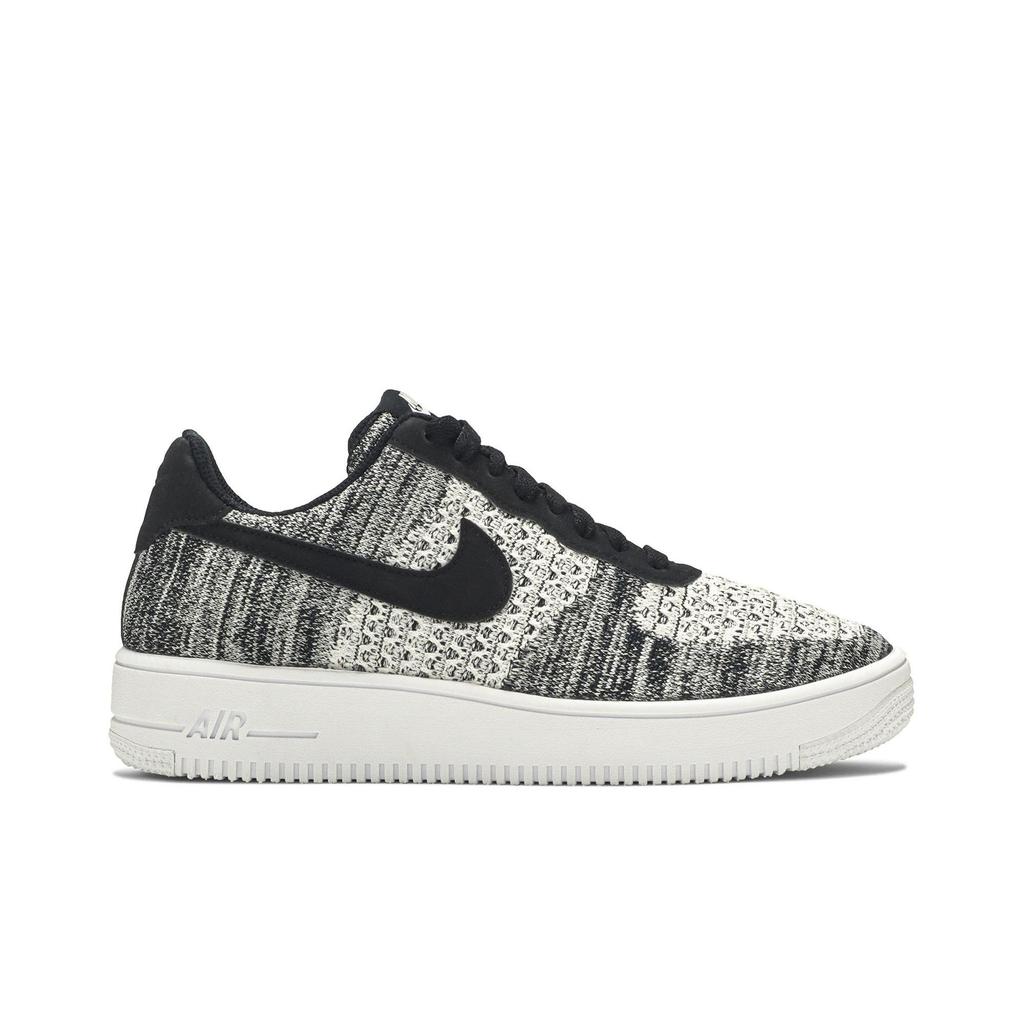 Nike Air Force 1 Flyknit Low 2.0 'Oreo' (Unisex) Black / Pure Platinum-Black-White Skate Shoes AV3042 001