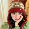 Retro Woven Woolen Hat Autumn and Winter Warm Ear Protection Lei Feng Hat Showing Face Small Baotou Hat for Women