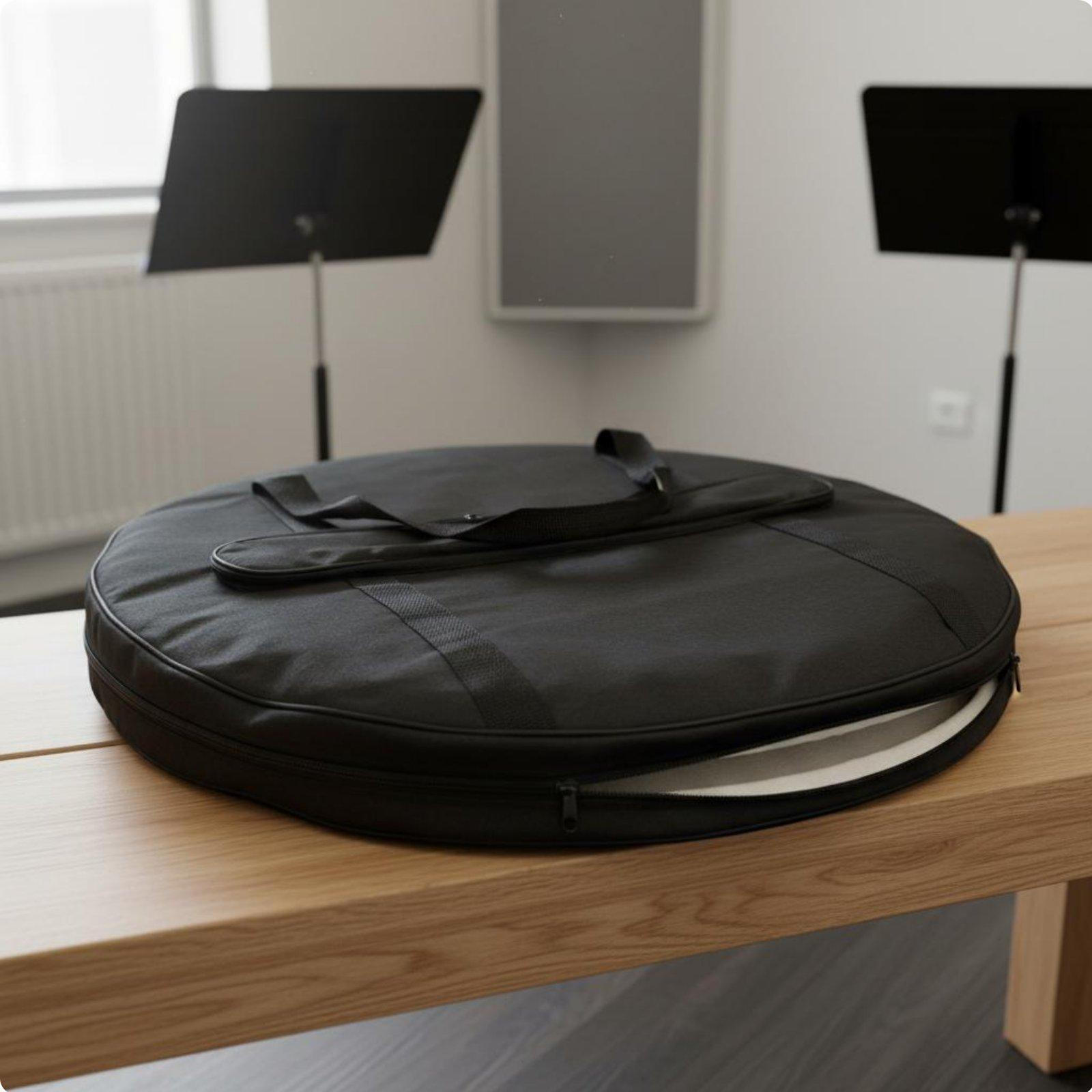 Padded Gong Bag Shockproof Hand Drum Cymbal Carrying Case for Sound Healers, Percussionists,