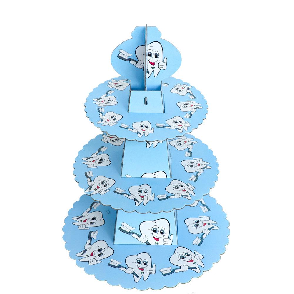 Blue Teeth Birthday Party Supplies Disposable Tableware Paper Plates Paper Cups Paper Towels Girls Birthday Party Decorations Styling