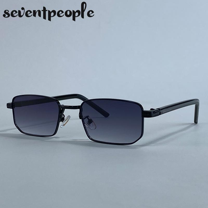 Steampunk Small Rectangle Sunglasses Men  Luxury Brand Vintage Outdoor Driving Punk Sun Glasses For Male Trendy Shades UV400