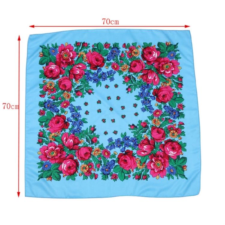 Women Flower Head Scarf Easy Care Wrinkle Resistant Polyester Wrap For Outdoor Activity Daily Fashion