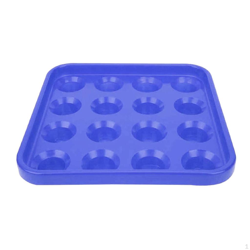 16 Compartment Billiard Ball Storage Tray for Pool And Snooker