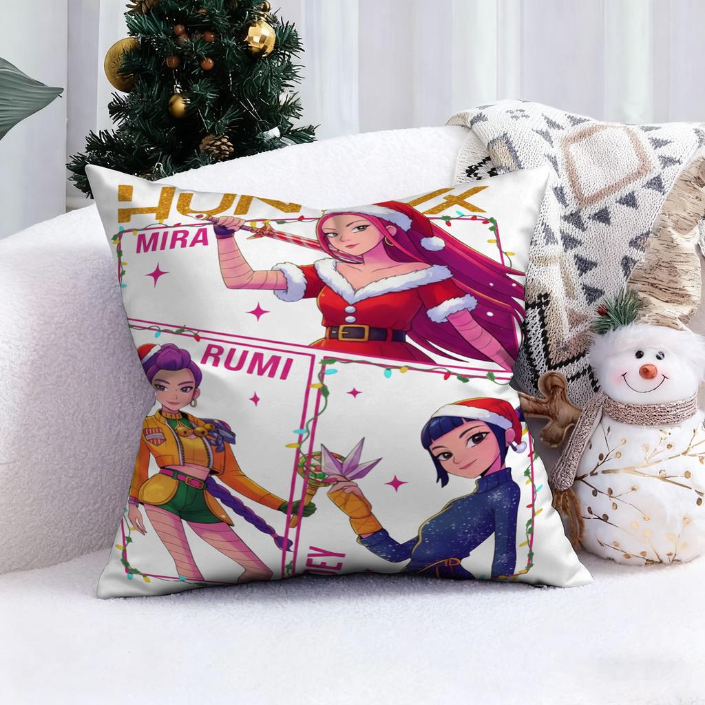 KPop Demon Hunters shines in the Christmas style!Miracle girl image Christmas pillowcase fashion Home Decoration