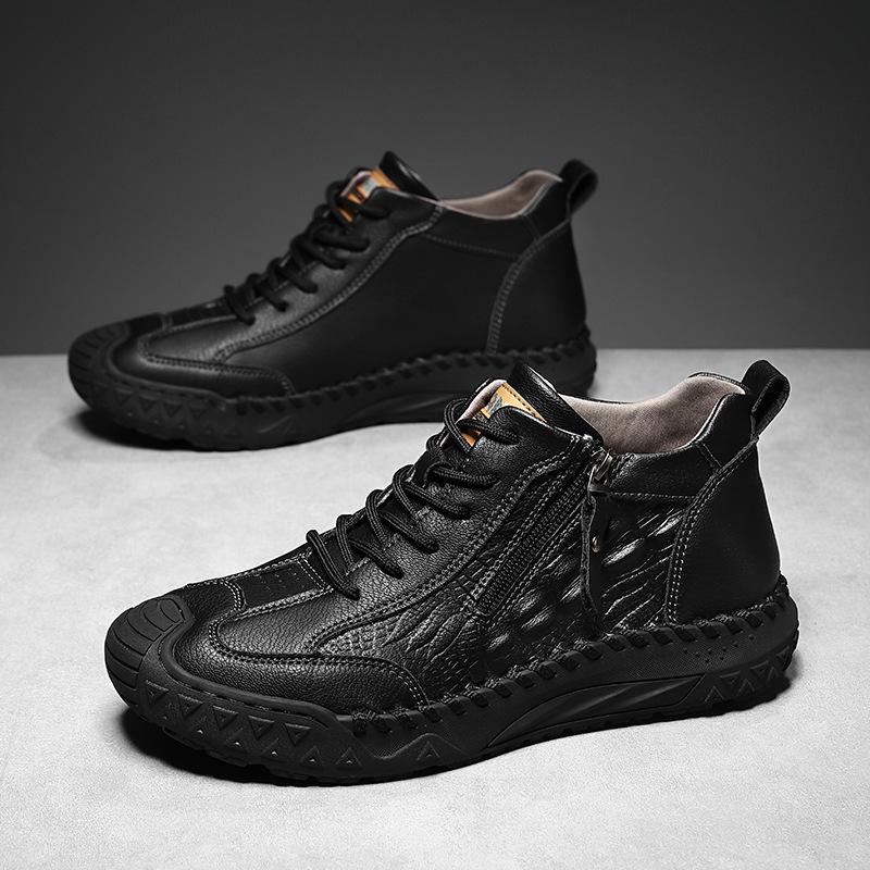 Autumn/Winter Men's High-Top Non-Slip Martin Boots: Outdoor, Casual, Hiking, Mountaineering, Plus Sizes 47-48.