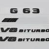 3D ABS Black Car Rear Trunk Badge Letters Logo G63 G65 G500 G550 V12 V8 BITURBO Emblem For Mercedes Benz W463 W464 Accessories