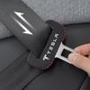 pwknb9 2Pcs Car Seat Safety Belt Buckle Cover Protective Accessories For Tesla Model-Y Model-3 Model-X Model-S Cybertruck Roadster