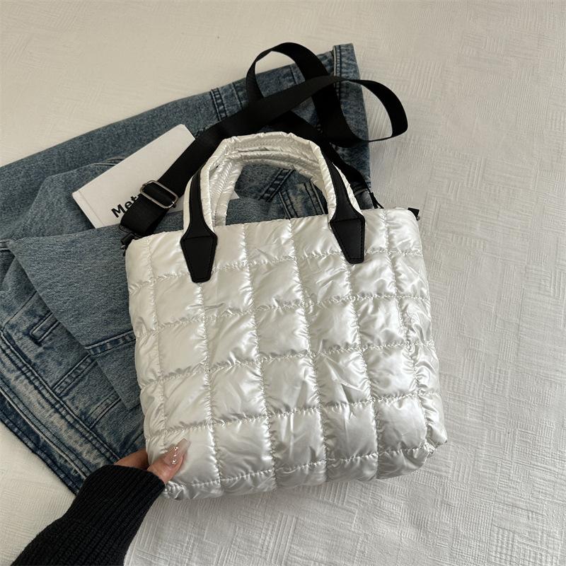 

Модная сумка большой вместимости, новый урок макияжа белая на плечо, сумка-мессенджер, повседневная сумка, сумка-тоут.