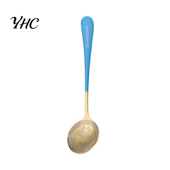 Lovely Soup Spoon Thickened Long Handle Stainless Steel Doraemon Coffee Restaurant Flatware