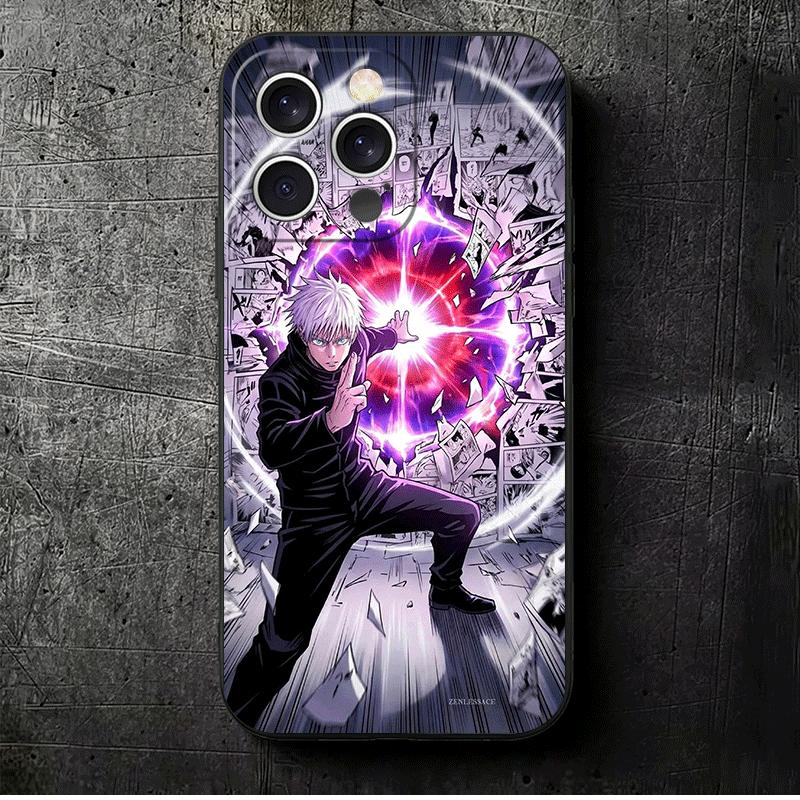 

Аниме Годжо Сатору JUJUSU Мягкий чехол для телефона для iPhone 16 16E 17 Air 15 Pro Max 14 Plus 13 Mini 11 12 7 Черный чехол Задняя крышка iPhone 15 Pro Max