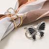 Exquisite Rhinestone Butterfly Silk Scarf Buckle - Luxurious Square Scarf Accessory