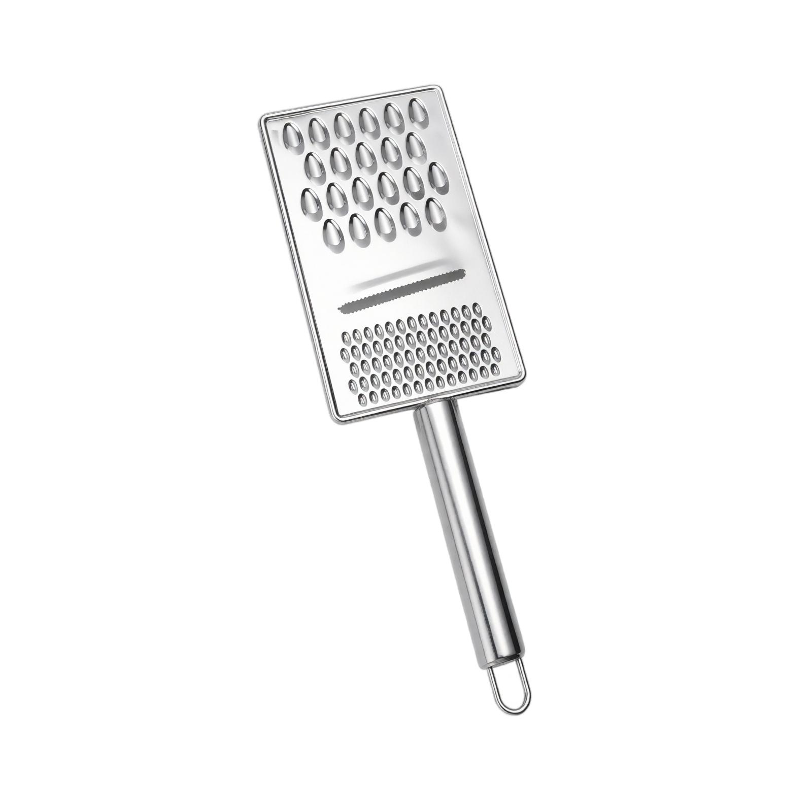 Multifunctional Stainless Steel Grater Cheese Grater Vegetable Grater Ginger Grater Radish Grater Kitchen Tool with Handle one size