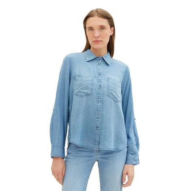 Tom Tailor 1041221 Bluse im Denim-Look