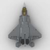 Moc Construction Blocks 294 Pieces F-22 Raptor Fighter Jet Lockheed Martin Aircraft Children'S Assembly Model Plaything Present