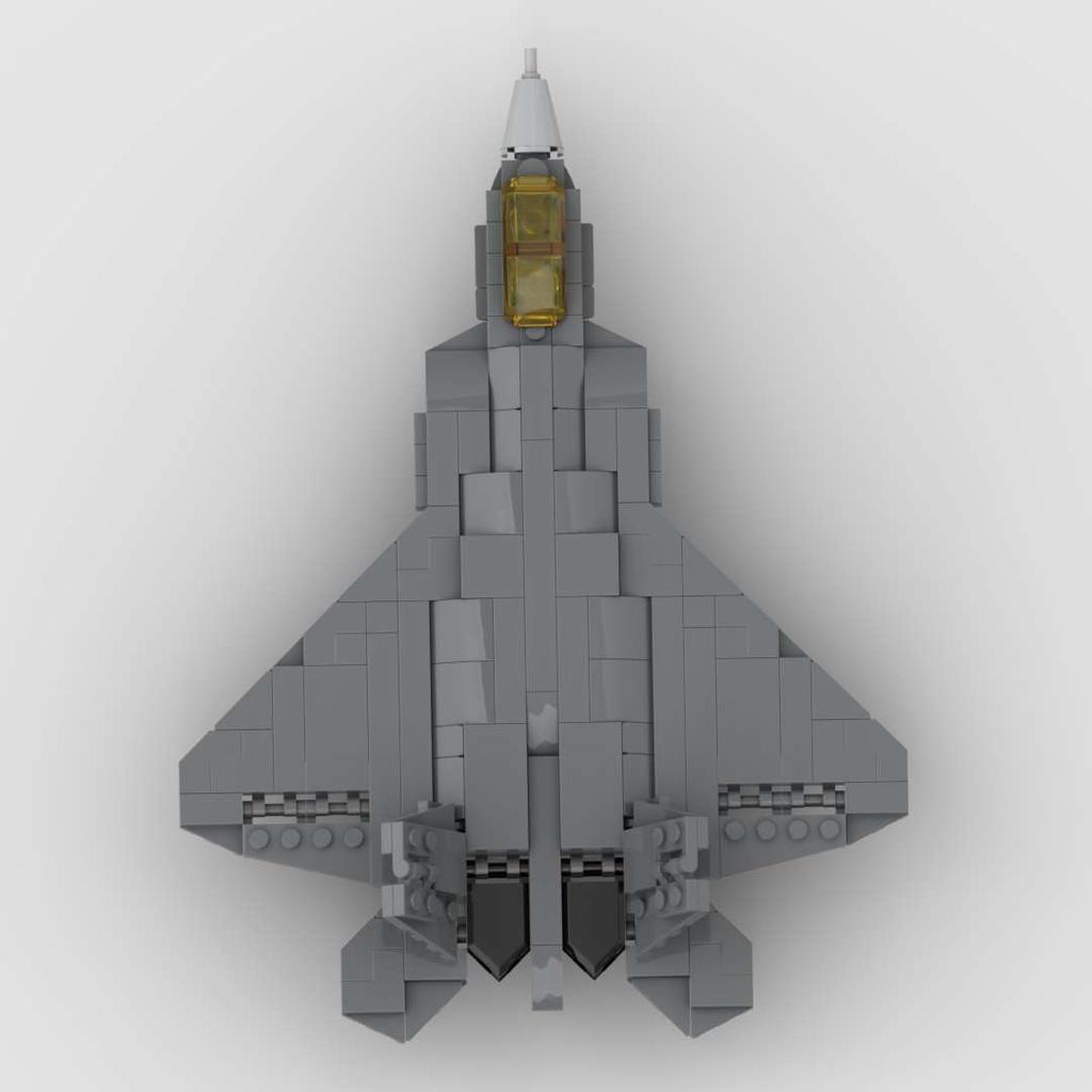 Moc Construction Blocks 294 Pieces F-22 Raptor Fighter Jet Lockheed Martin Aircraft Children'S Assembly Model Plaything Present