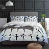 Dance Ballet Lady Black Shadow Bedding Set 3pcs Duvet Cover Pillowcase Kids Adult Quilt Cover Double Bed Set Home Textile