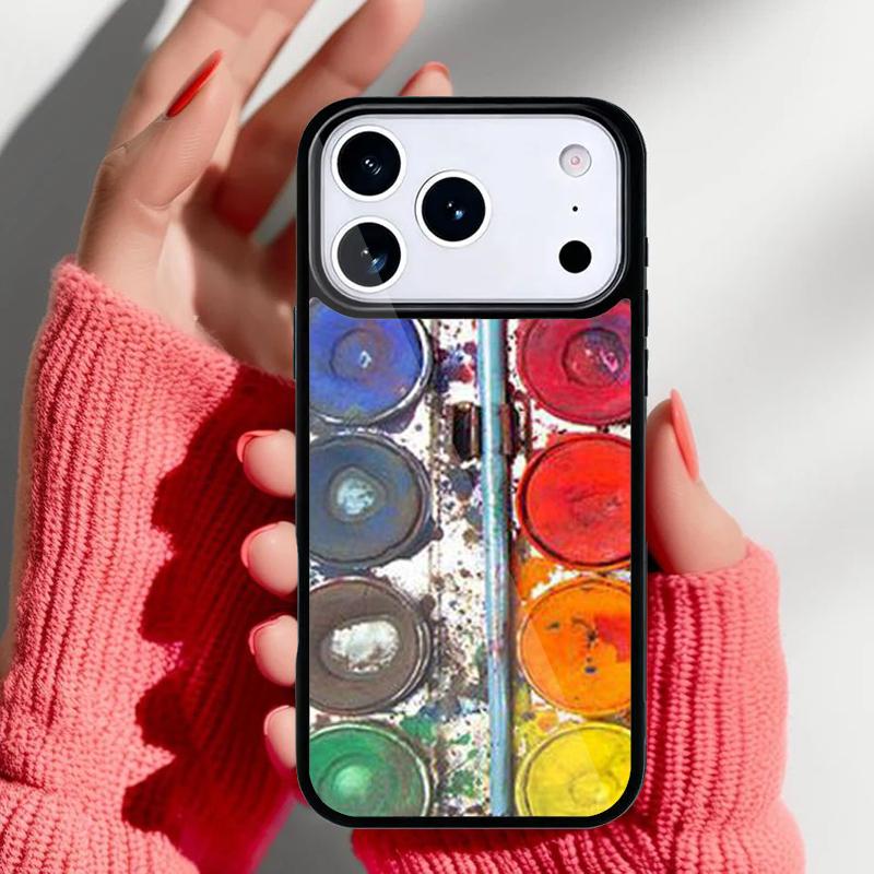 Colorful Rainbow Watercolor Phone Case for iPhone 17 16 15 14 13 Pro Max Back Cover for 12 11 Pro Coque