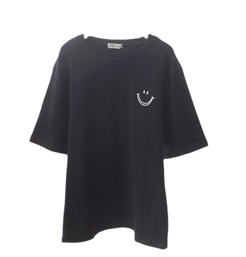 Women's Hong Kong Chic Loose Mid-Length Short-Sleeve White T-Shirt - Korean Style Summer Trend