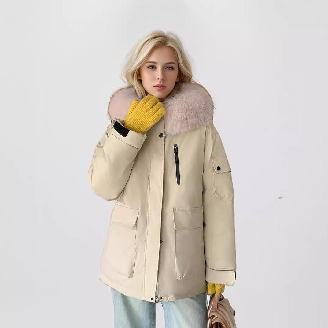 GMXIA женские винтажные повседневные однотонные куртки и пальто с капюшоном на осень — фото 9