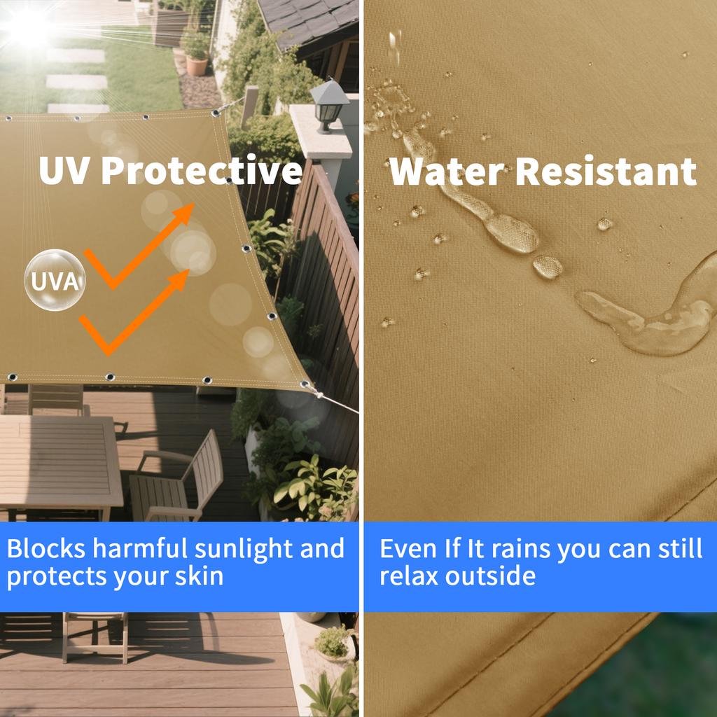 Sand Shade Sail UV Block Waterproof Garden Canopy Sun Shade Cloth Camping Gazebo For Outdoor Backyard Pool Awnings Sun Shelters