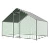 Free-Range Enclosure Chicken Coop 3x2x2m with Safety Lock and Waterproof PE Cloth, Metal Enclosure for Chickens, Rabbits and Other Small Animals