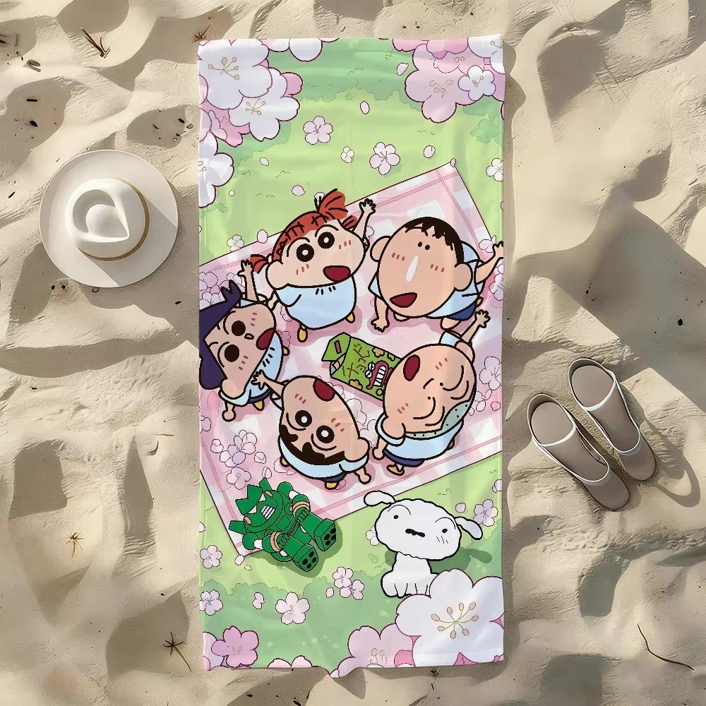 Cartoon Crayon Shinchan Beach Towel, Quick Drying Soft Skin Friendly for Swim Yoga Gym All Season Travel Gift