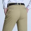 Spring and summer new half polyester half cotton middle-aged men's casual trousers loose straight business men's trousers