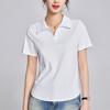 Short-sleeved Women's Summer New Front Shoulder Mercerized Half-sleeved Top Polo Shirt Lapel T-shirt Shirt