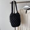 Sommer-Strandtasche für Damen, Netzseil, gestrickt, Eimer, Umhängetaschen, retikuliert, hohl, Reise-Shopper, Totes, Damenmode, Handtaschen