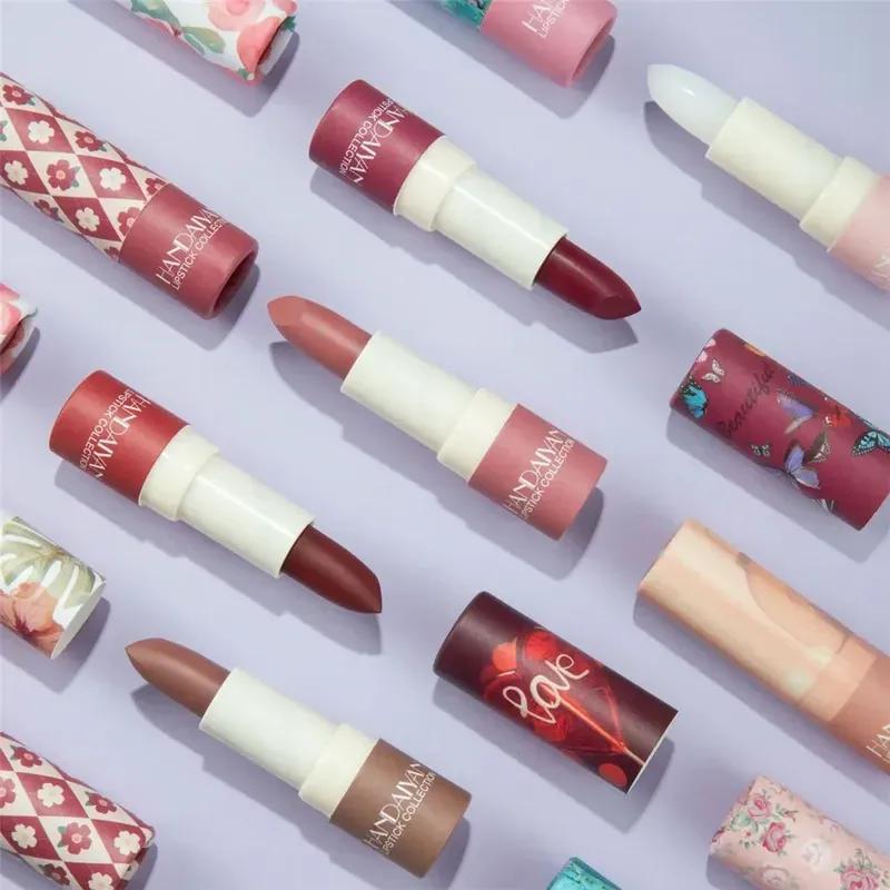 Ruj hidratant mat catifea, 8 culori, rezistent la apă, de lungă durată, nu se estompează ușor, nuanță de buze roșie sexy, ruj nud, cosmetice