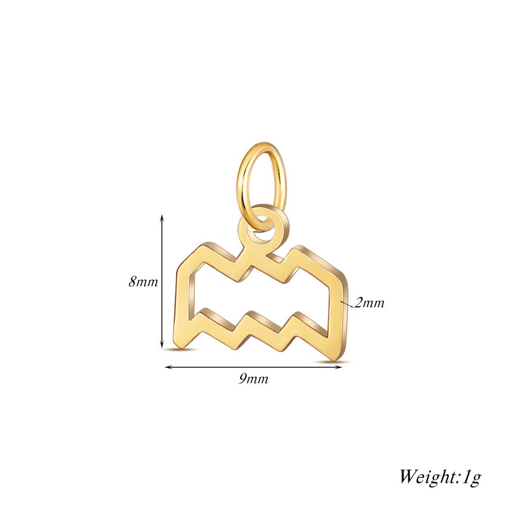 Wholesale 6pcs/lot 12 Constellation Zodiac Charm Pendant Stainless Steel High Quality DIY Jewelry Making Accessories
