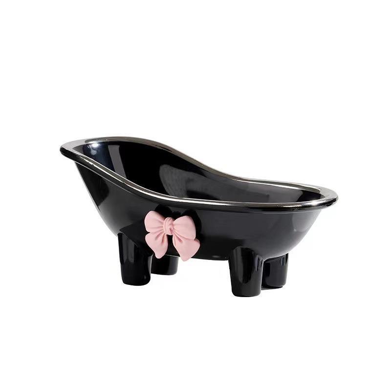 Schattige Plastic Badkamer Zeepbakje Strik Ontwerp Zeepbakje Met Creatieve Afwatering Badkamer Accessoires Schaal