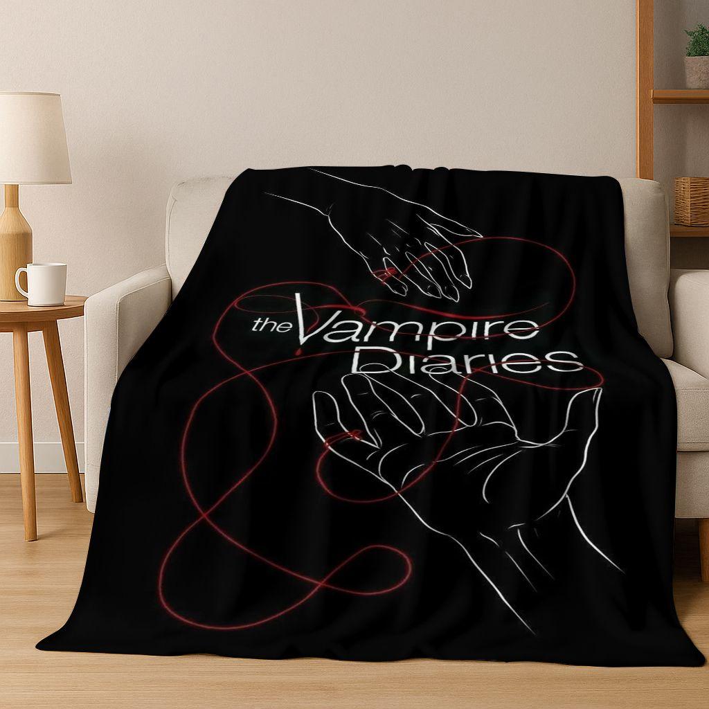 26 Stil The Vampire Diaries Damon Salvatore Flanelldecke, Warme und Gemütliche Weiche Überwurfdecke für Zuhause Schlafzimmer Bett Sofa Abdeckung