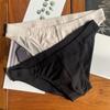 1PC Cotton Tanga Breathable Men's Panties Elastic Underwear Solid Color Low Waist Briefs Waistband Mens