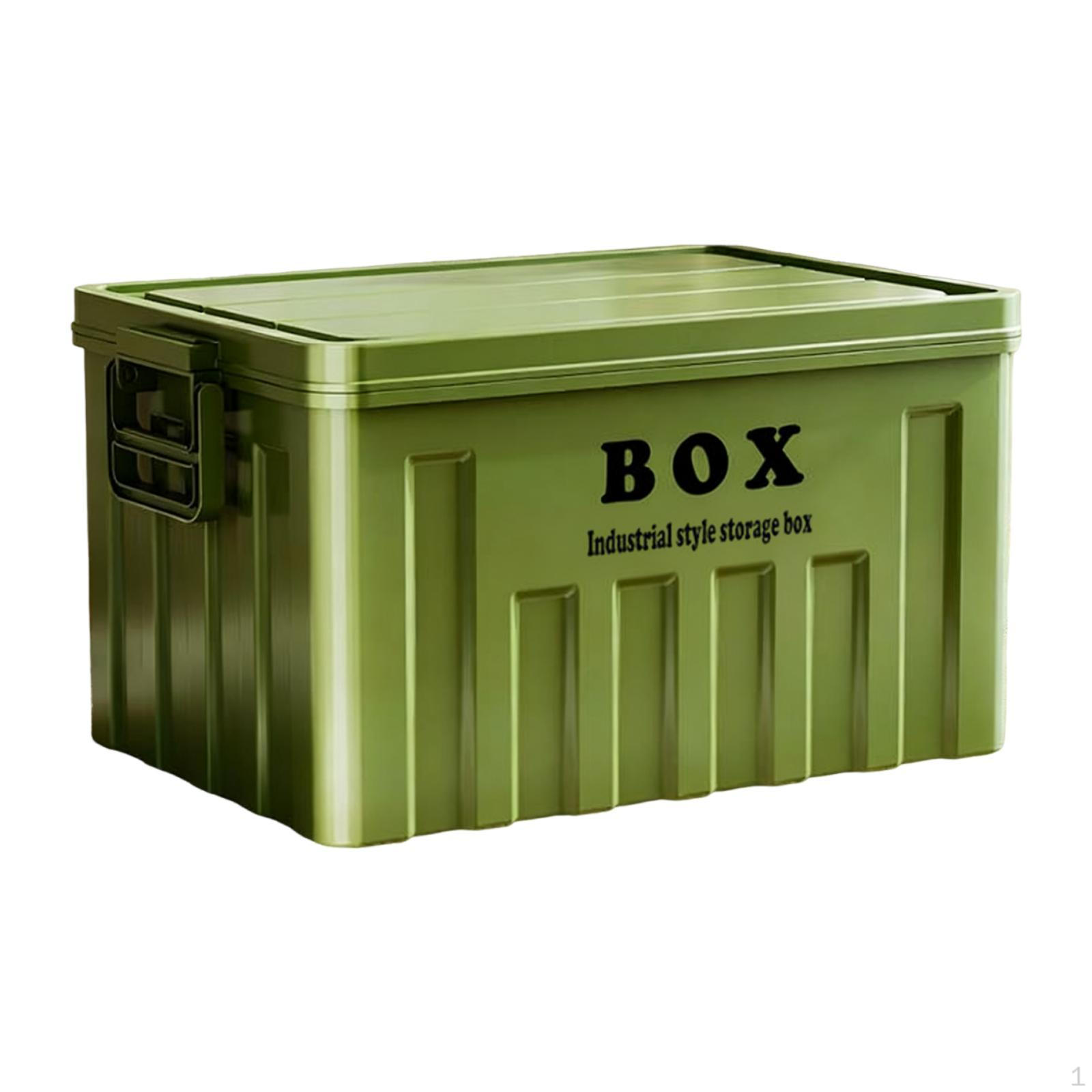 

Container with Lid, Car Trunk Organizer, Large Capacity Container, Multi-Purpose Drawer Handles Green