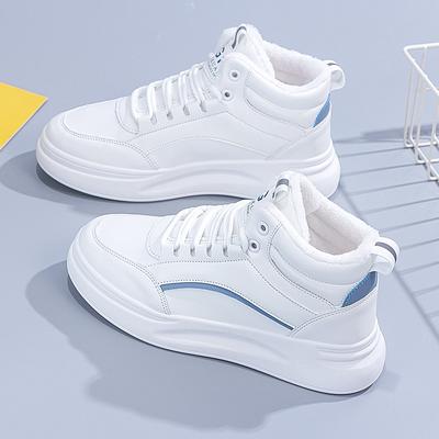 High Top Women Sneakers Casual Vulcanize Shoes Autumn Winter 2024 Comfortable Lace Up Platform Shoes Designer White Shoes Woman