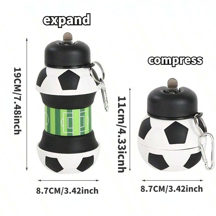 

Новая расширяемая креативная бутылка для воды для футбола, портативная чашка для переноски для путешествий и занятий спортом на открытом воздухе, идея подарка на день рождения, спортивный дизайн