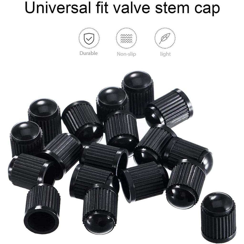 New (100 Pcs Car Wheel Universal Tire Stem Covers for Cars, Bike and Bicycle, Trucks, Motorcycles Heavy-Duty Valve Cap (Black, Pack of 100)
