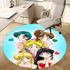 1pc Anime Sailor Moon Round Carpet  Office Chair Mat, NonSlip Rug for Home Decor, Seasonal Gift, Suitable for Office, Living Room