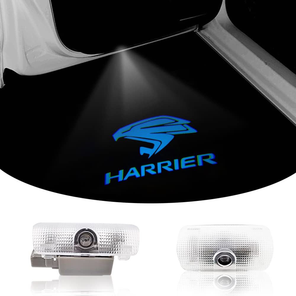 Courtesy Door Welcome Courtesy Laser Logo LED Logo Projection HD Set of Car Courtesy Lights Compatible with Toyota Harrier Series Blue Light, Light,