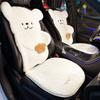 Car Seat Cushion with Winter Plush Thick Cushion Cartoon Cute Bear Car Seat Pillow Lumbar Support Pillow Interior Accessories