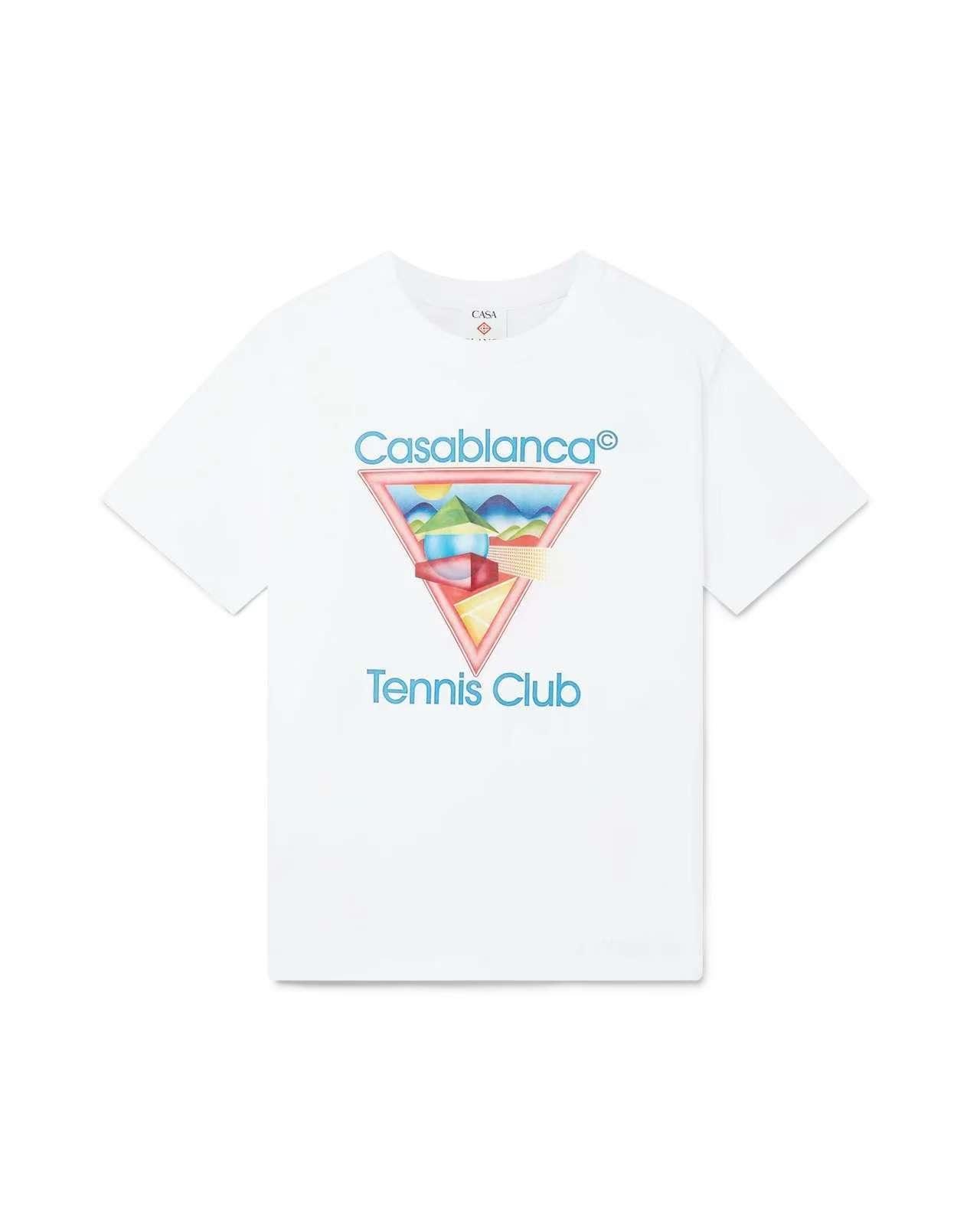 Cross-border Casablanca summer new Casablanca LOGO printed men s and women s loose short-sleeved T-shirt tide S