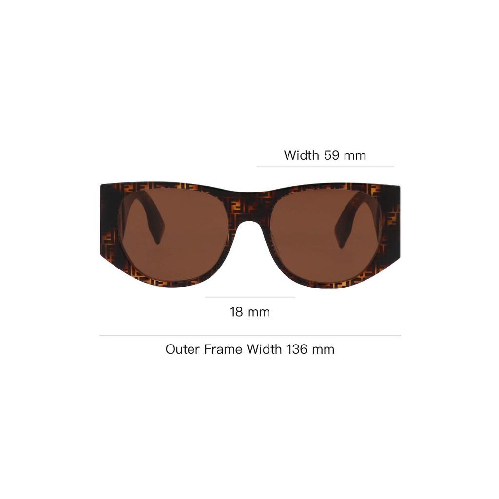 Fendi Round Sunglasses Pattern Brown Women Eyewear FE40109I-55E