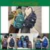 Trendy Unisex Backpack Lightweight Nylon Casual School Bag For College Students In Green Blue Purple And Black