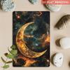 Tin Sign Moon Starry Night Metal Plaque  Printing Vintage Space Poster Wall Decor for Living Room Bedroom Office Bar Garage Door