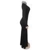 C7268 Women's Off-the-Shoulder Rhinestone Split-Front Dress - New Fashion Europe America